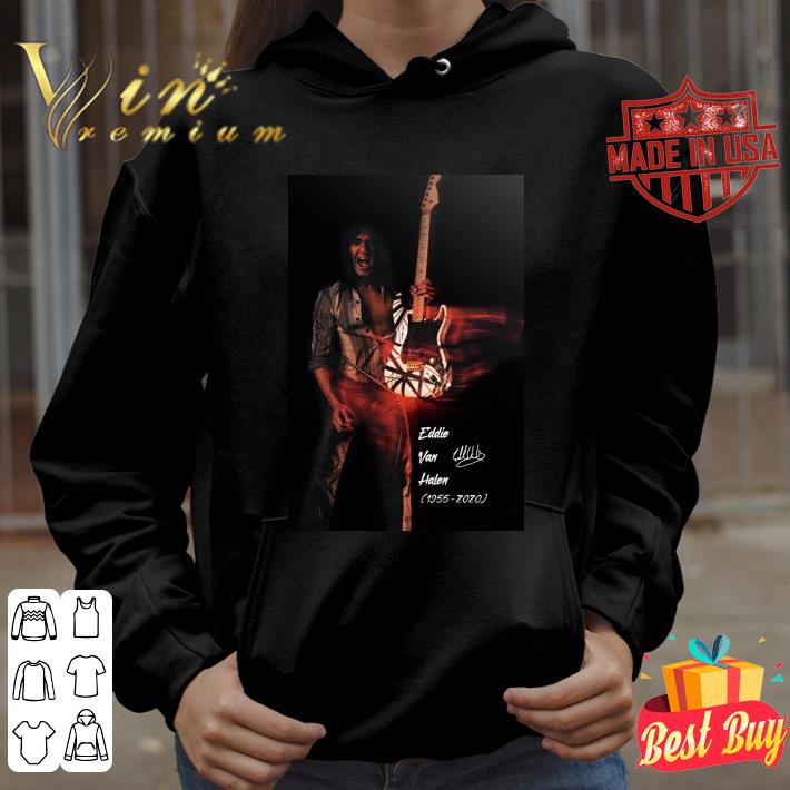 ab0014d6 original eddie van halen signature 1955 2020 poster shirt 4 - Original Eddie Van Halen signature 1955-2020 poster shirt