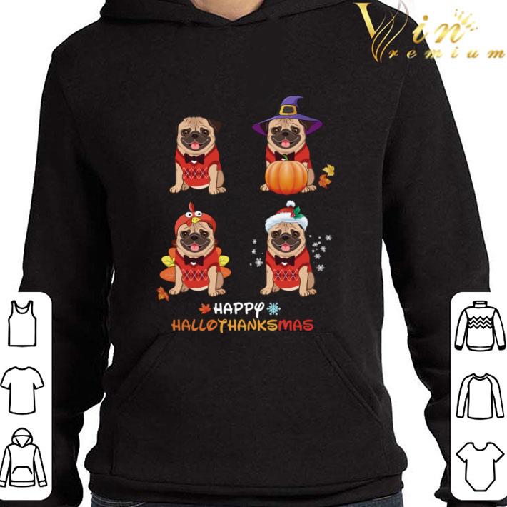 Pugs Happy HalloThankMas shirt e50d6023 pugs happy hallothankmas shirt 4 - Pugs Happy HalloThankMas shirt