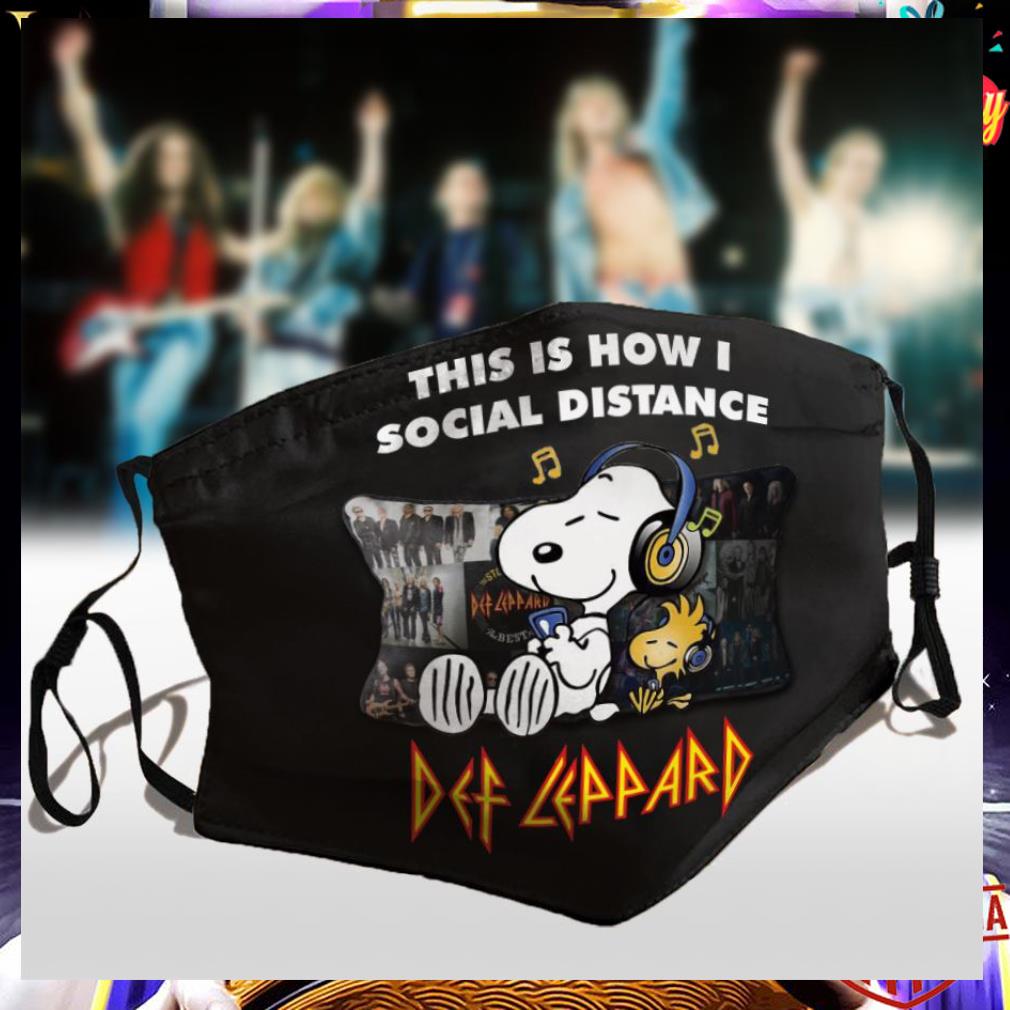 17e61238 snoopy woodstock this is how i social distance def leppard face mask 4 - Snoopy Woodstock this is how i social distance Def Leppard face mask