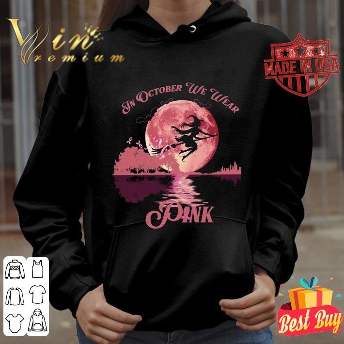 d5550cd8 funny witch in october we wear pink breast cancer awareness guitar lake shirt 4 - Funny Witch In October We Wear Pink Breast Cancer Awareness Guitar Lake shirt