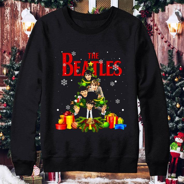 d9c2f20d funny the beatles band christmas tree shirt 4 - Funny The Beatles Band Christmas Tree shirt
