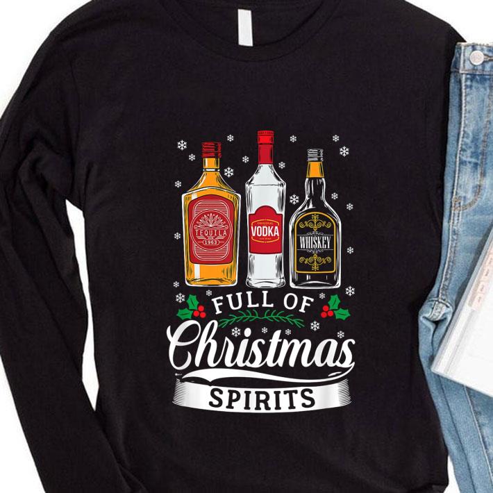 dca9294b funny wine tequila vodka whiskey full of christmas spirits shirt 4 - Funny Wine Tequila Vodka Whiskey Full Of Christmas Spirits shirt