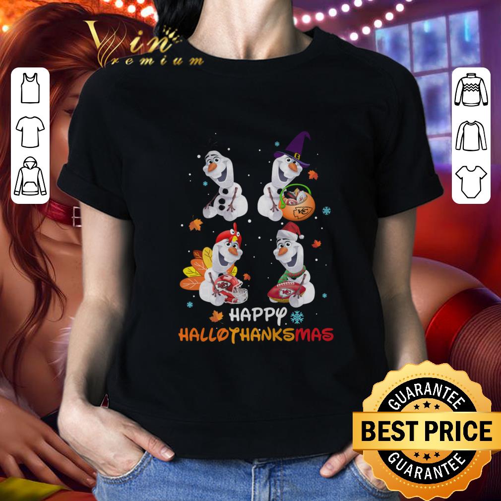 Premium Olaf Kansas City Chiefs Happy Hallothanksmas shirt