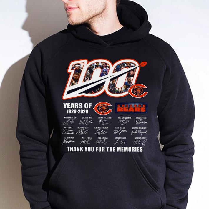 1d37bca1 premium 100 years of 1920 2020 chicago bears signed thank you memories shirt 4 - Premium 100 Years Of 1920-2020 Chicago Bears Signed Thank You Memories shirt