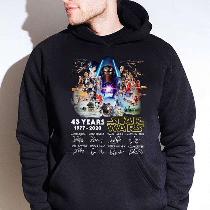 50896030 funny 43 years 1977 2020 star wars signatures memories shirt 4 - Funny 43 Years 1977-2020 Star Wars Signatures Memories shirt