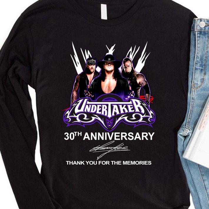 68e0e928 official mark william calaway the undertaker 30th anniversary signature shirt 4 - Official Mark William Calaway The Undertaker 30th Anniversary Signature shirt