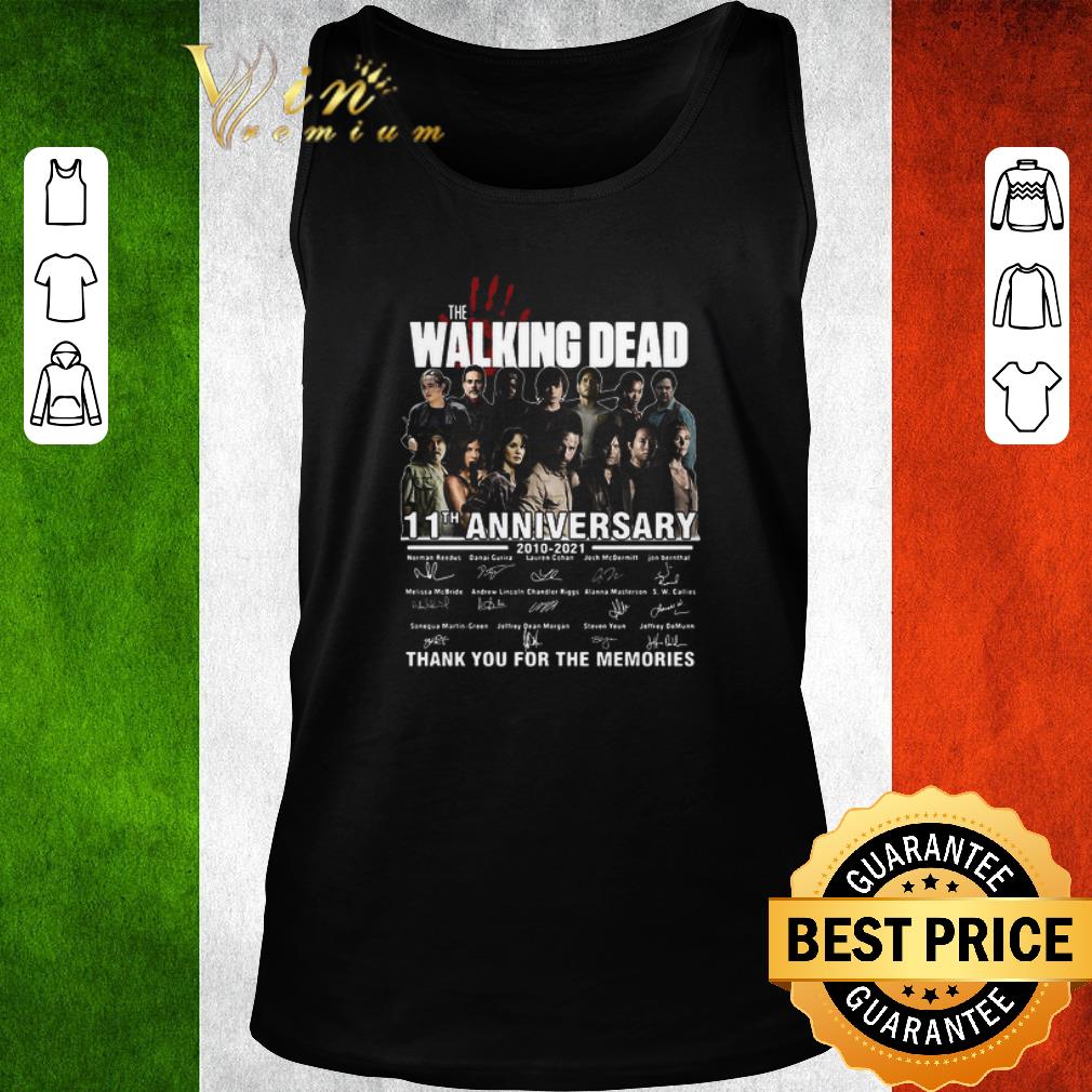 Nice The Walking Dead 11th Anniversary 2010 2021 Thank You For The Memories Signatures shirt