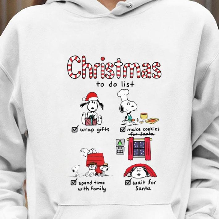7f3605b9 hot snoopy christmas to do list wrap gifts make cookies for santa shirt 4 - Hot Snoopy Christmas To Do List Wrap Gifts Make Cookies For Santa shirt