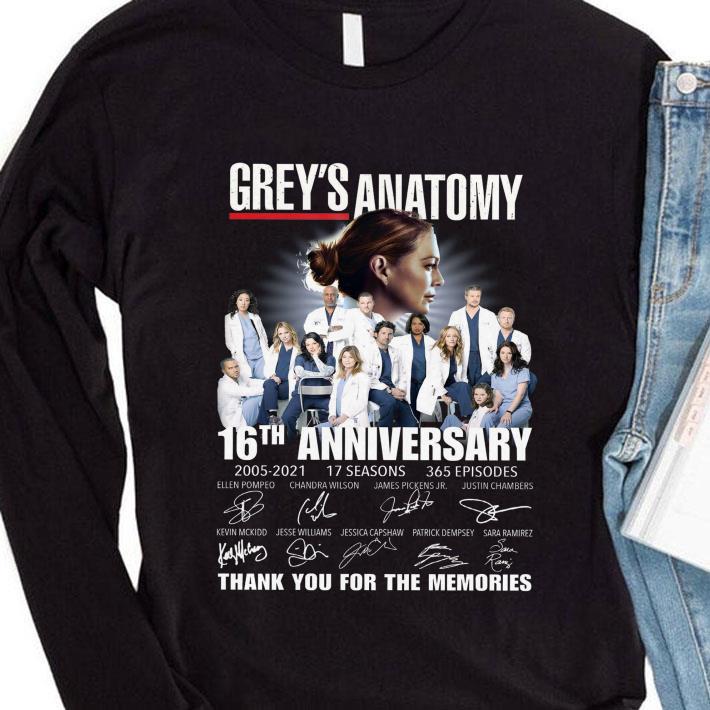82e5e030 best thank you grey s anatomy 16th anniversary 2005 2021 signatures shirt 4 - Best Thank You Grey's Anatomy 16th Anniversary 2005-2021 Signatures shirt