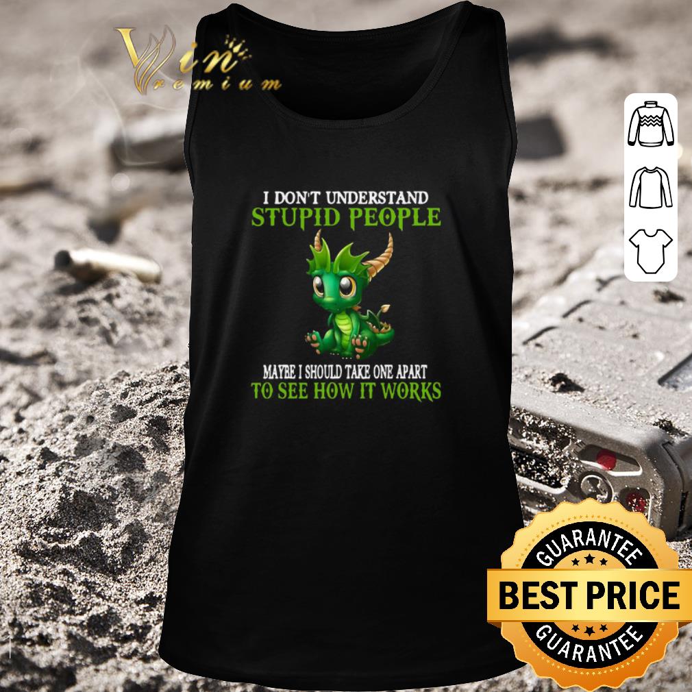 Awesome Dragon I Don’t Understand Stupid People Maybe I Should Take One Apart To See How It Works shirt
