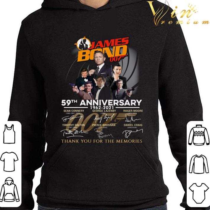 946cc163 59th anniversary james bond 007 signatures thank you for the memories shirt 4 - 59th Anniversary James Bond 007 Signatures Thank You For The Memories shirt