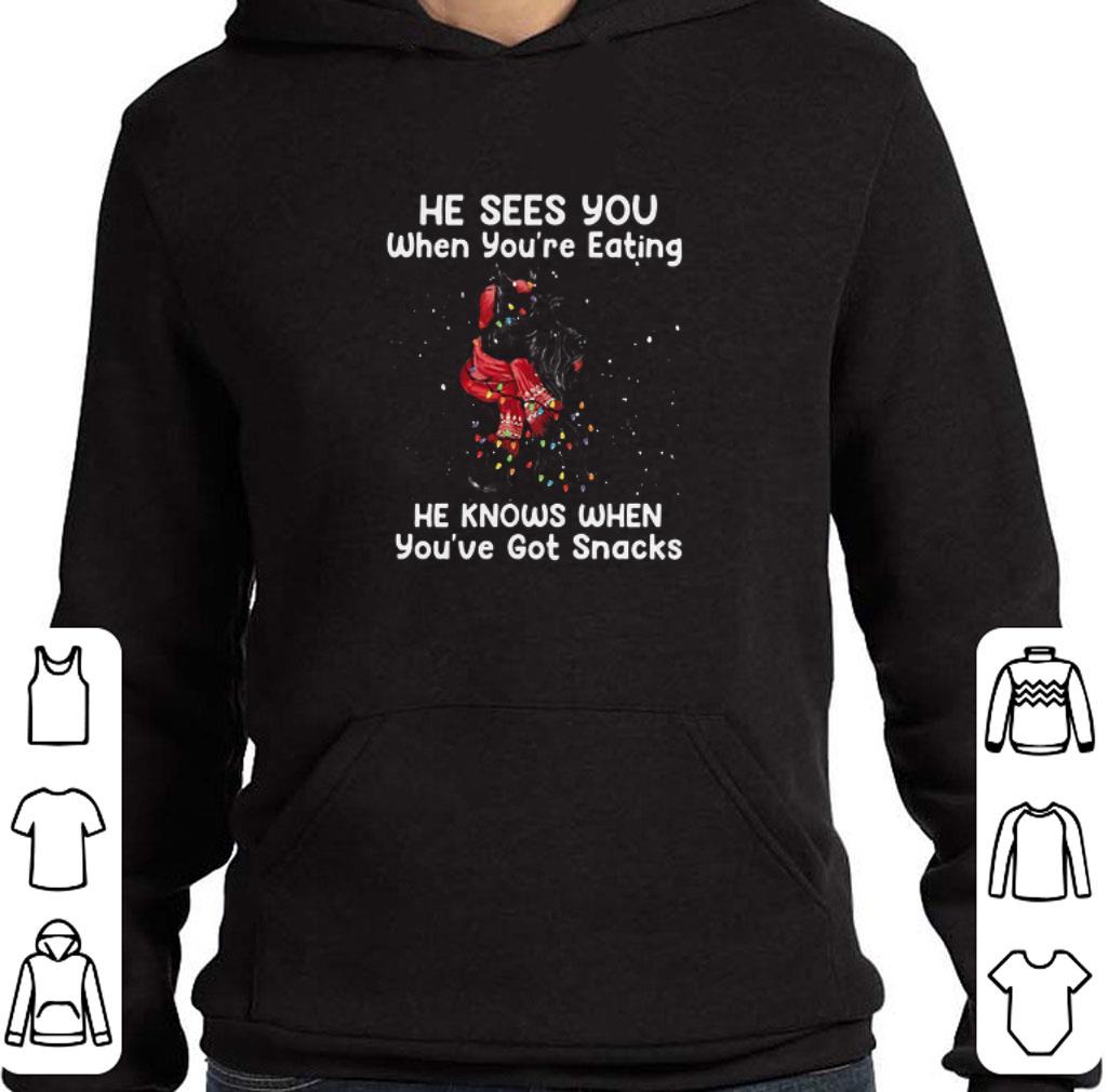 b135031c premium scottish terrier he sees you when you re eating he knows when you ve got snacks shirt 4 - Premium Scottish Terrier He Sees You When You’re Eating He Knows When You’ve Got Snacks shirt