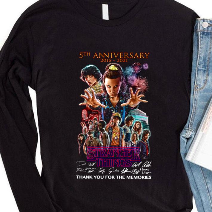 dfe9776e hot netflix stranger things 5th anniversary 2016 2021 signatures shirt 4 - Hot Netflix Stranger Things 5th Anniversary 2016-2021 Signatures shirt