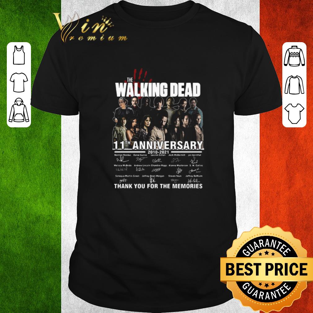 Nice The Walking Dead 11th Anniversary 2010 2021 Thank You For The Memories Signatures shirt