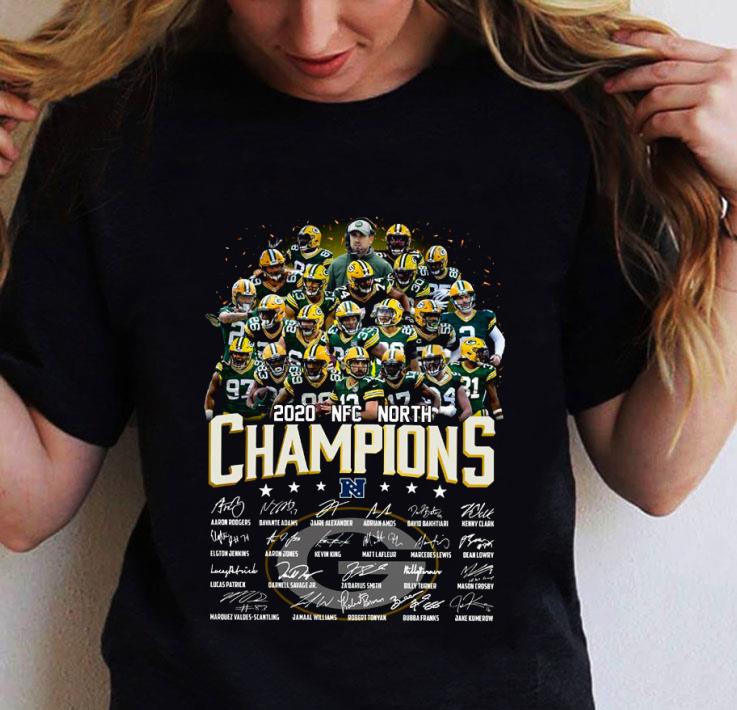 Awesome Team Players Green Bay Packers 2020 NFC North Champions Signed shirt