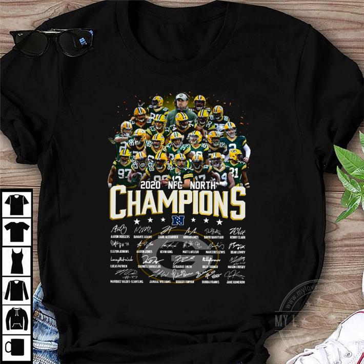 Awesome Team Players Green Bay Packers 2020 NFC North Champions Signed shirt
