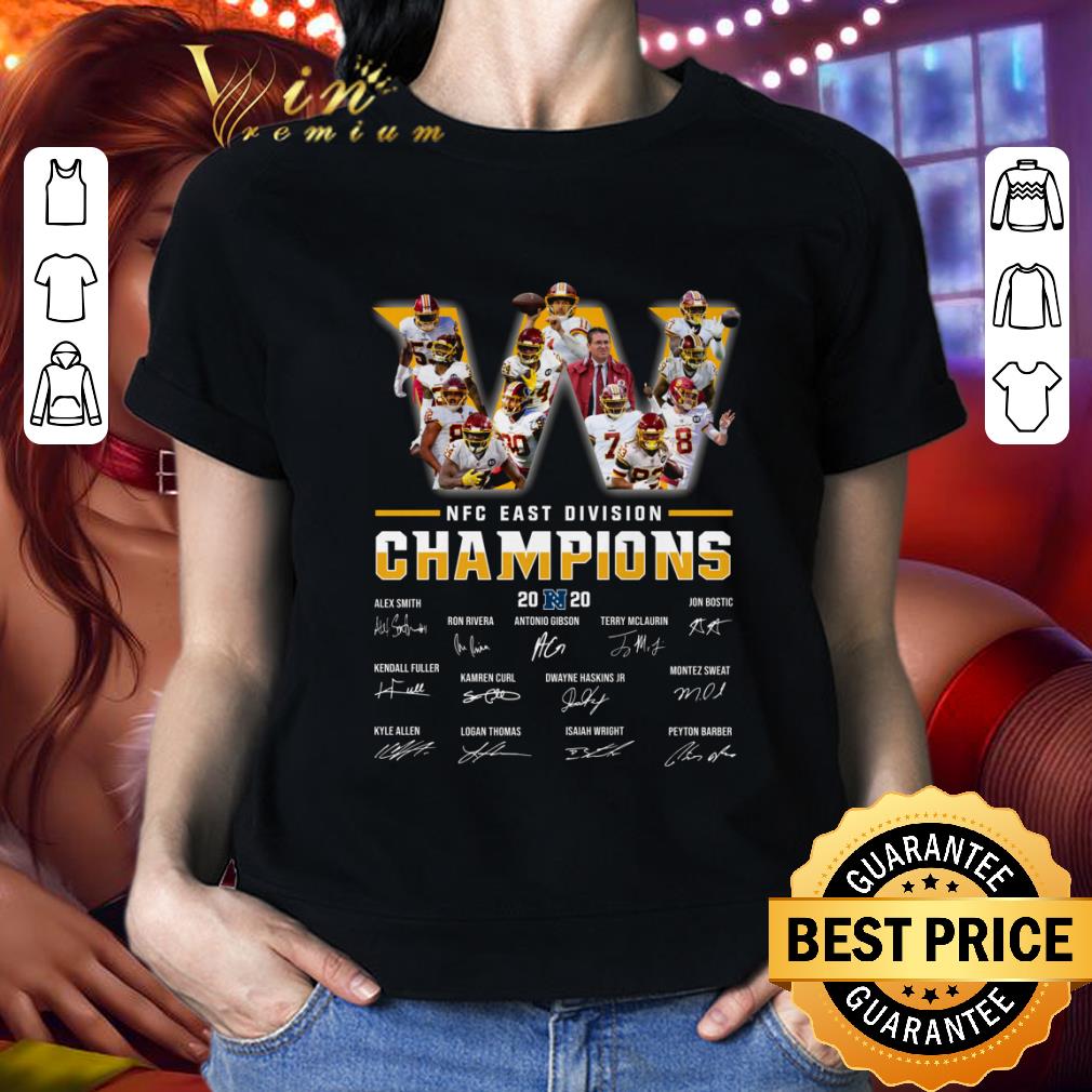 Washington Football Team coach NFC East Division Champions 2020 Signatures shirt