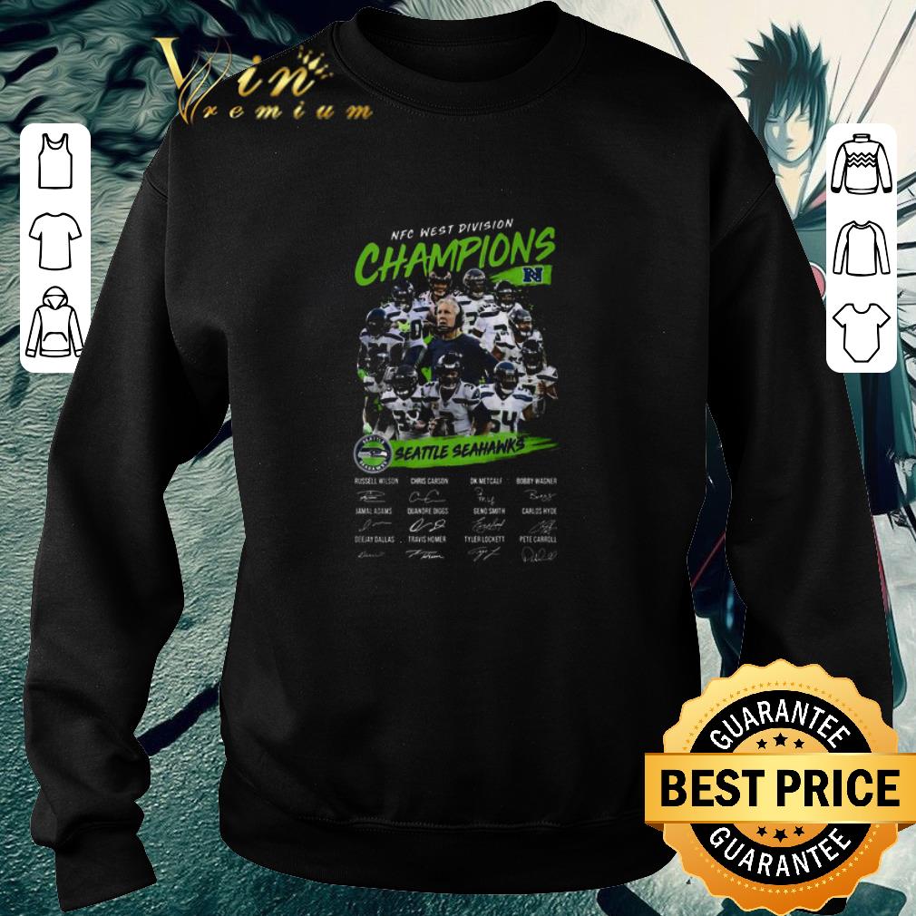 271676f0 nice nfc west division champions seattle seahawks signatures shirt 4 - Nice NFC West Division Champions Seattle Seahawks Signatures shirt