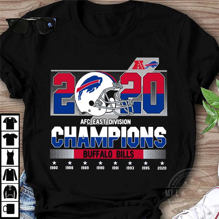 Funny NFL 1980 2020 Buffalo Bills AFC East Division Champions shirt
