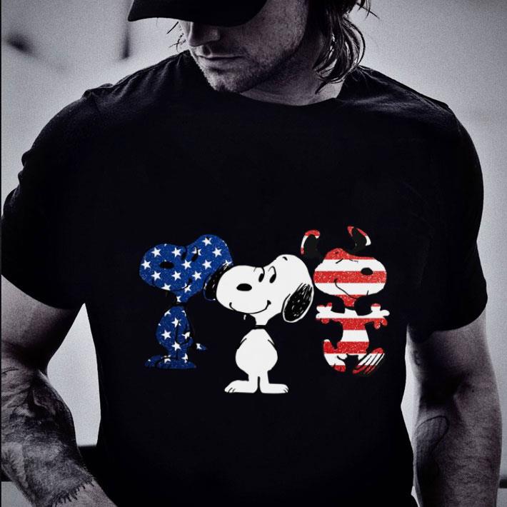Snoopy American Flag Blue White Red shirt