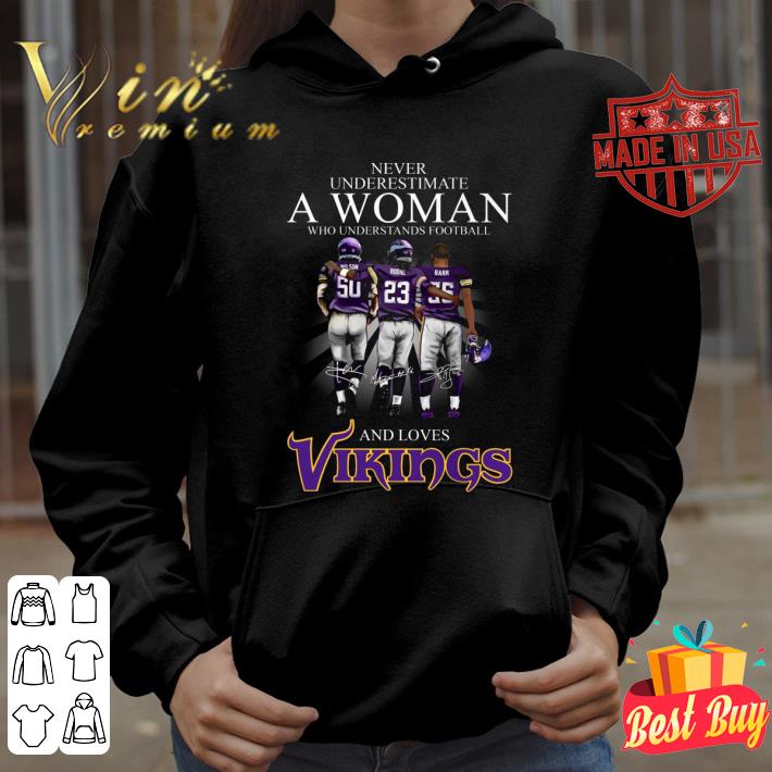 Premium Never Underestimate A Woman Who Understands Football And Loves Vikings Signed shirt 6055740c never underestimate a woman who understands football and loves vikings signed shirt 4 - Premium Never Underestimate A Woman Who Understands Football And Loves Vikings Signed shirt