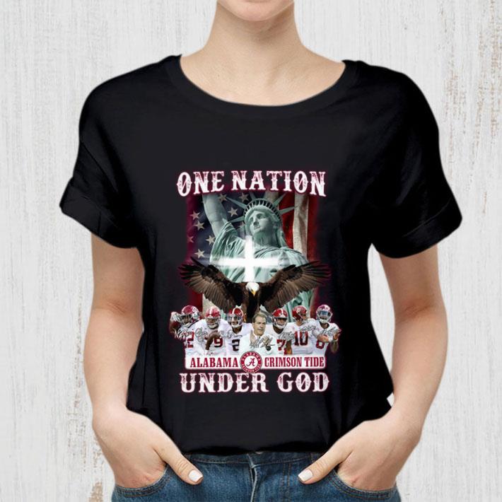 One Nation Alabama Crimson Tide Under God Signed shirt