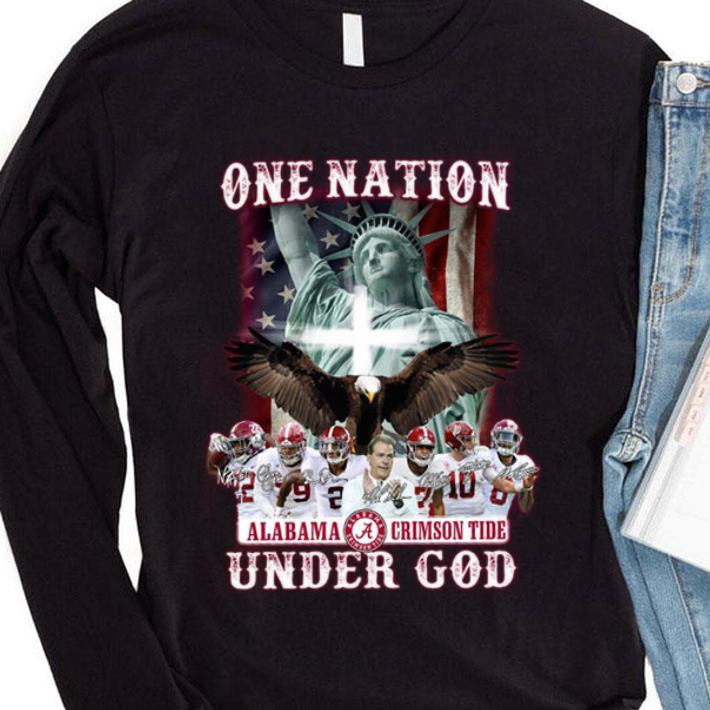 One Nation Alabama Crimson Tide Under God Signed shirt 8b135922 one nation alabama crimson tide under god signed shirt 4 - One Nation Alabama Crimson Tide Under God Signed shirt