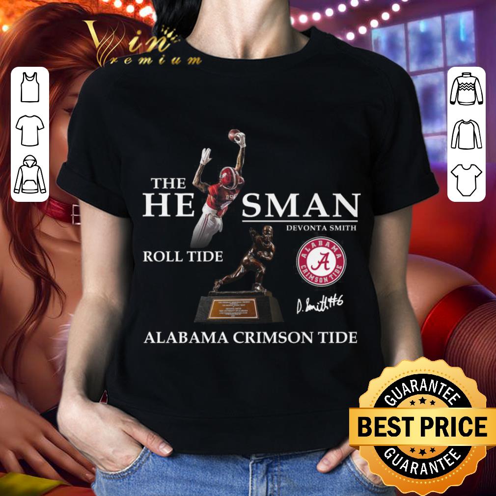 Devonta Smith The Heisman Roll Tide Alabama Crimson Tide Signed shirt
