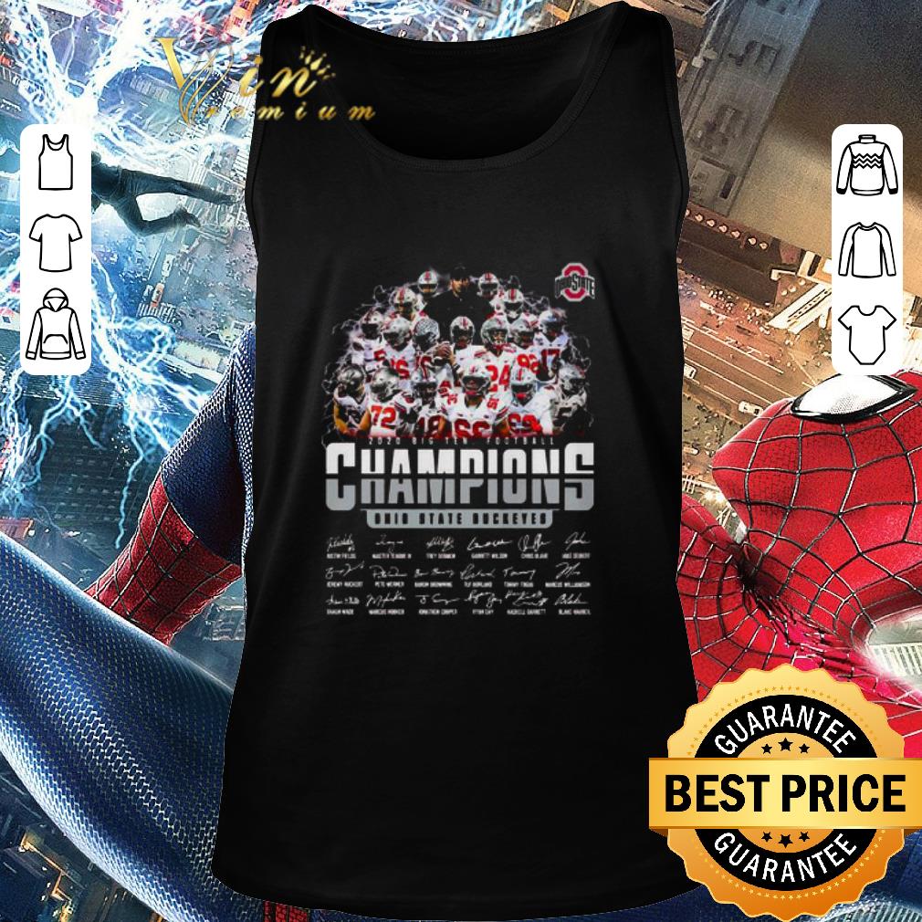 Pretty 2020 Big Ten Football Champions Team Ohio State Buckeyes Signatures NFL shirt