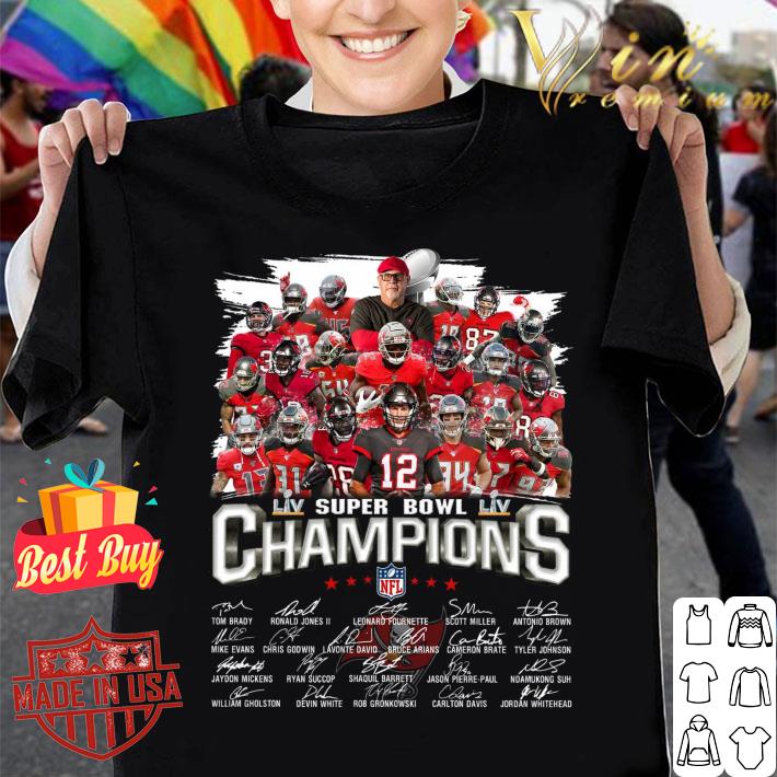 Premium Team Player Tampa Bay Buccaneers LIV Super Bowl LIV Champions NFL Signatures shirt