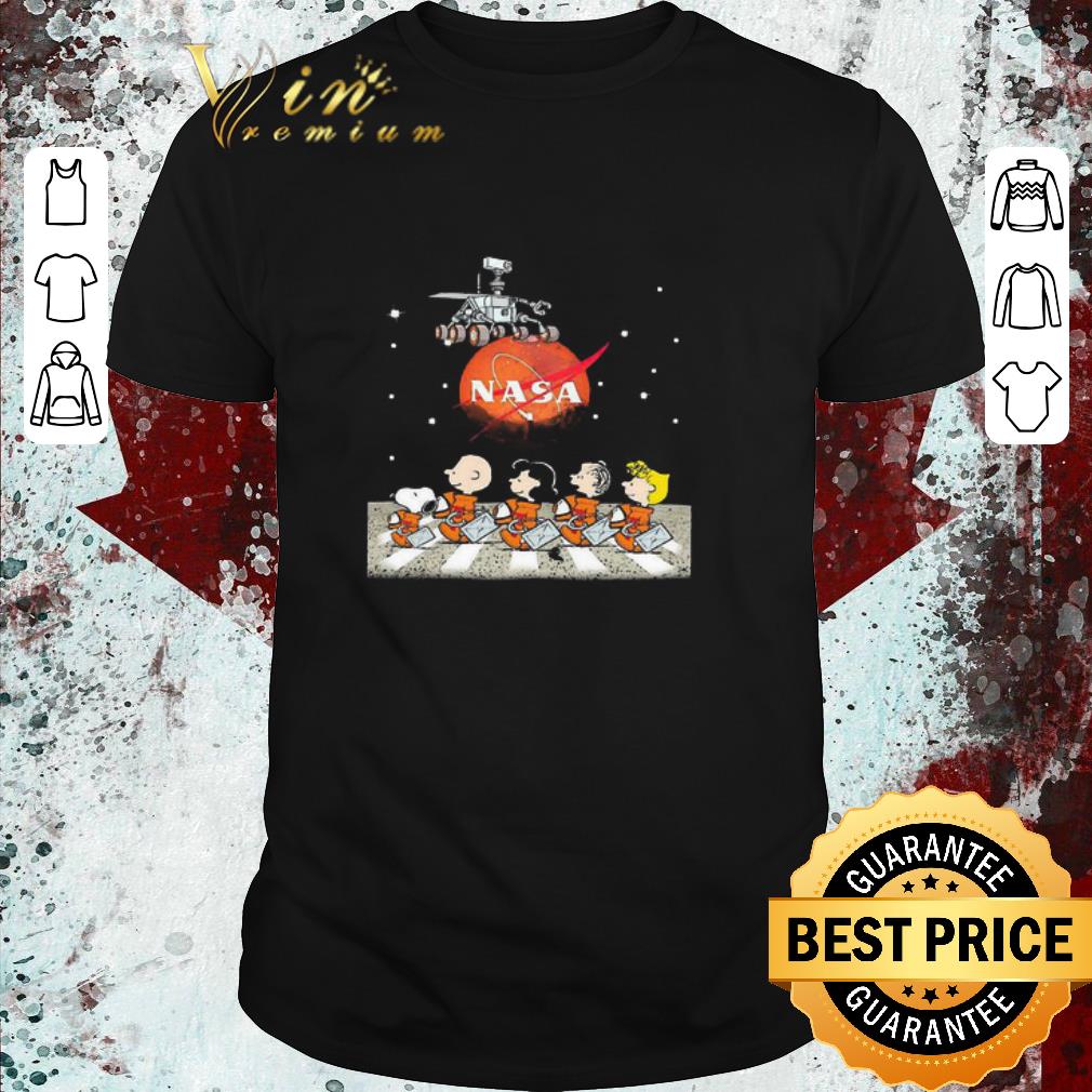 Funny The Peanuts Abbey Road NASA Mars shirt