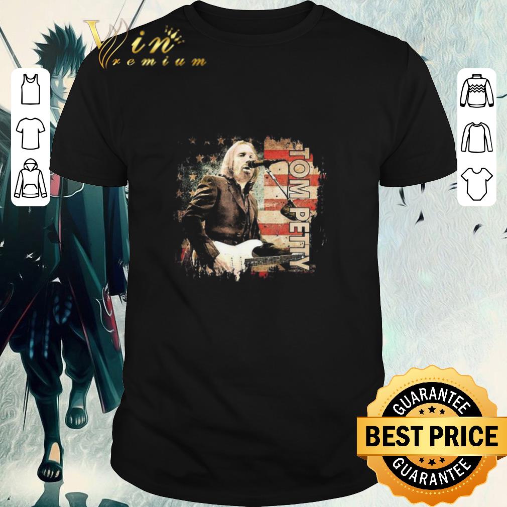 Funny Tom Arts Petty Vaporwave Country Music American Flag shirt