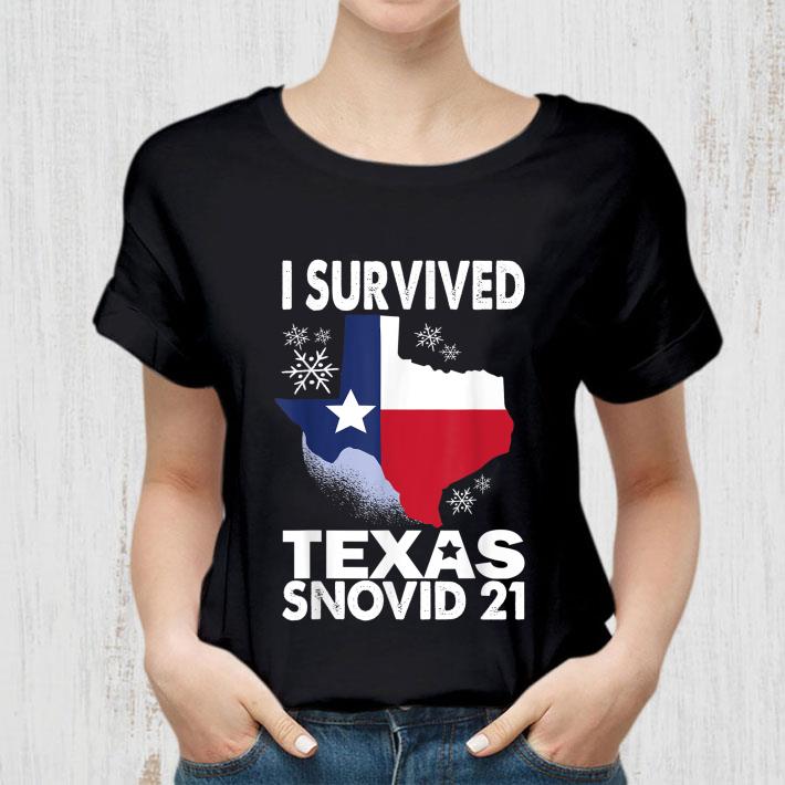 Best I Survived Texas Snow Storm Blizzard Snovid 21 T-Shirt