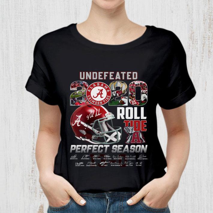 Awesome Undefeated Alabama Crimson Tide 2020 Roll Tide Perfect Season 13-0 signatures shirt