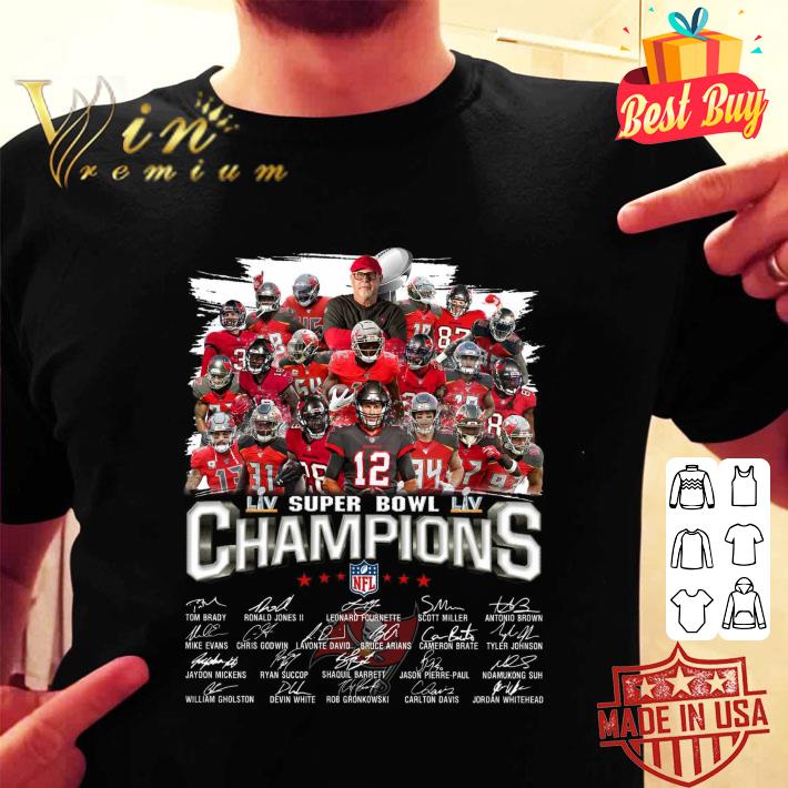 Premium Team Player Tampa Bay Buccaneers LIV Super Bowl LIV Champions NFL Signatures shirt