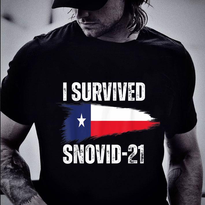 Premium I Survived Snovid-21 Texas Proud Texans Vintage Retro T-Shirt