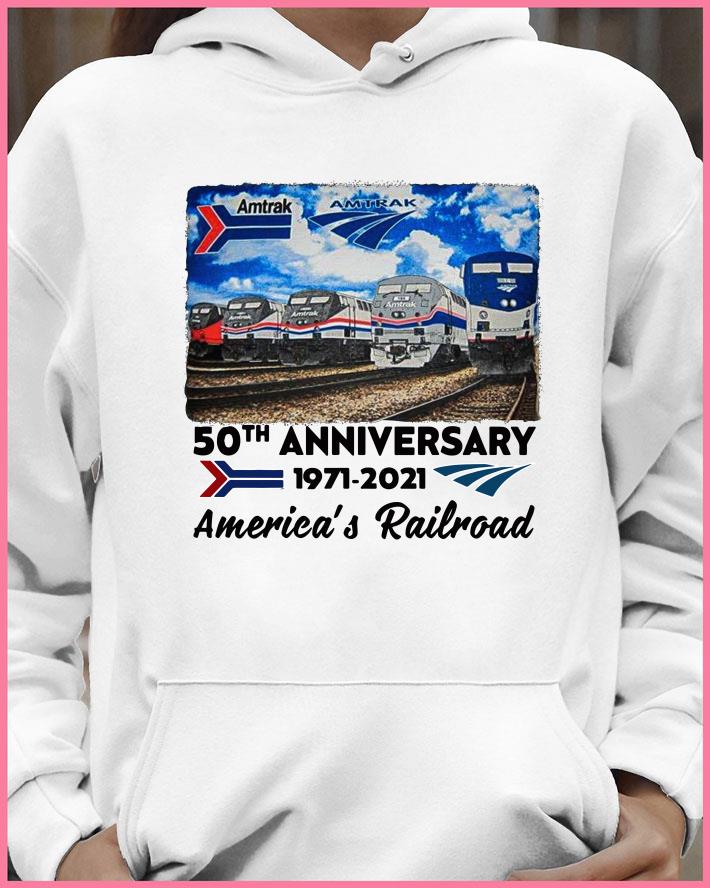 Amtrak 50th anniversary 1971 2021 America s Railroad shirt 4 - Best Amtrak 50th anniversary 1971-2021 America's Railroad shirt