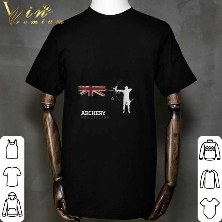 New Zealand Archery Team Sports New Zealand Flag Bow Arrow shirt