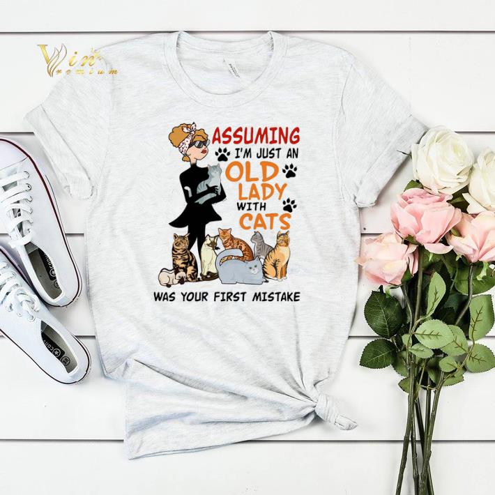 Assuming i m just an old lady with cats was your first mistake shirt sweater 4 - Assuming i'm just an old lady with cats was your first mistake shirt sweater