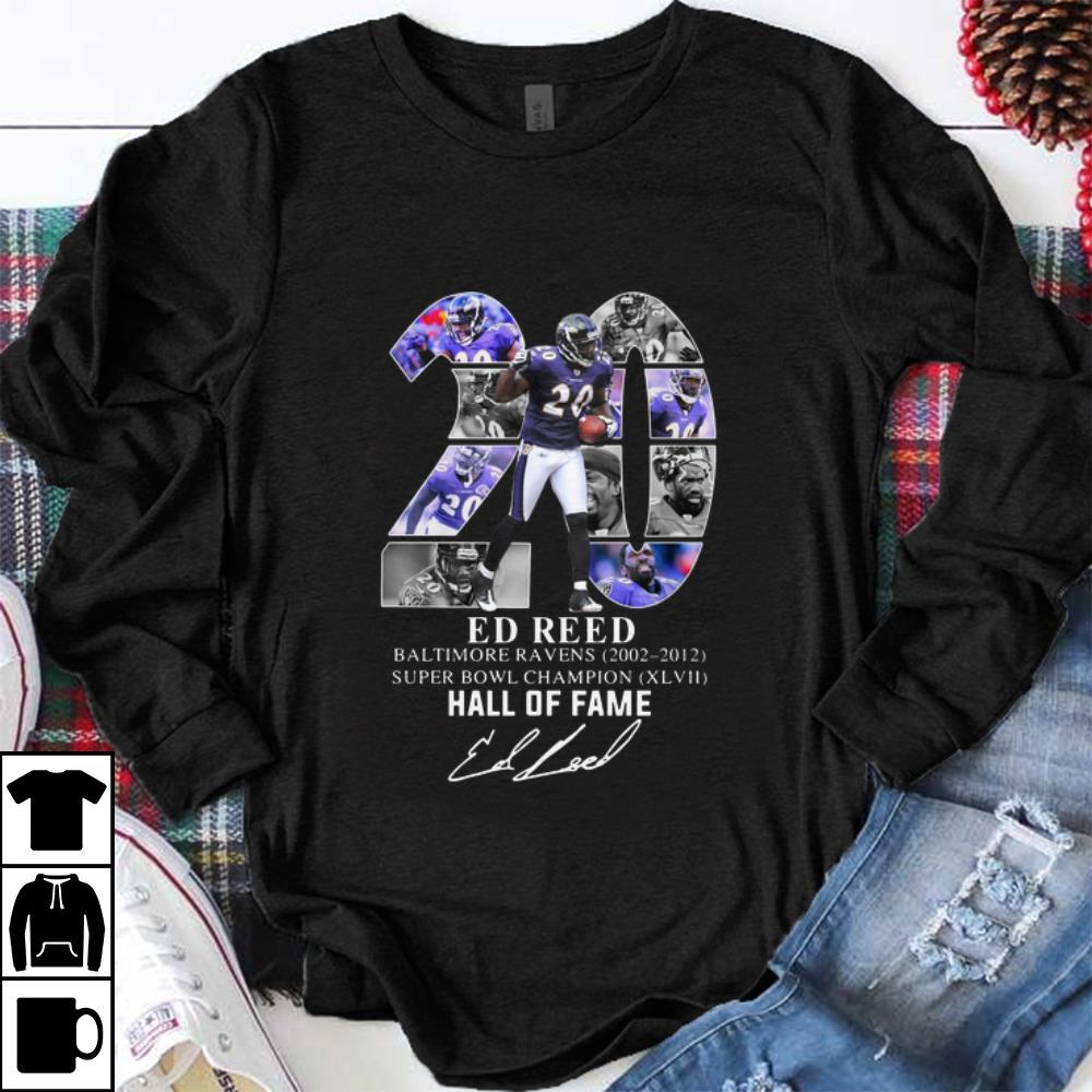 Awesome 20 Ed Reed Baltimore Ravens 2002 2012 Super Bowl Champion Hall Of Fame shirt 1 - Awesome 20 Ed Reed Baltimore Ravens 2002-2012 Super Bowl Champion Hall Of Fame shirt