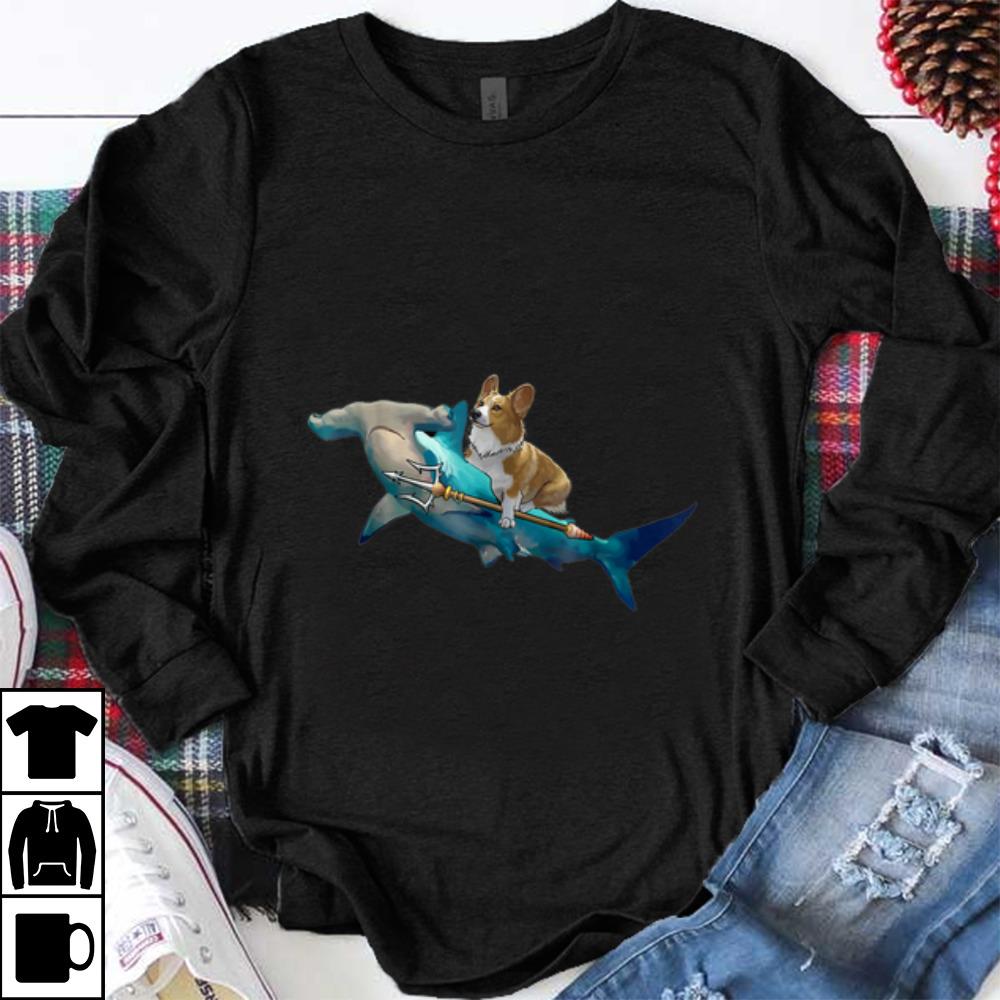 Awesome Corgi Riding a Hammerhead shark shirt 1 - Awesome Corgi Riding a Hammerhead shark shirt