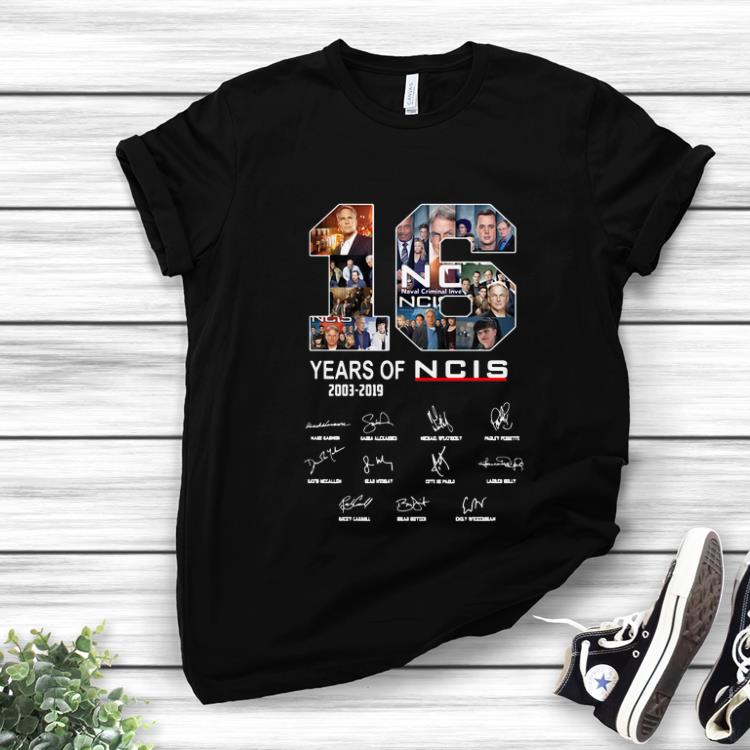 Hot 16 Years Of NCIS Signature shirt 1 - Hot 16 Years Of NCIS Signature shirt