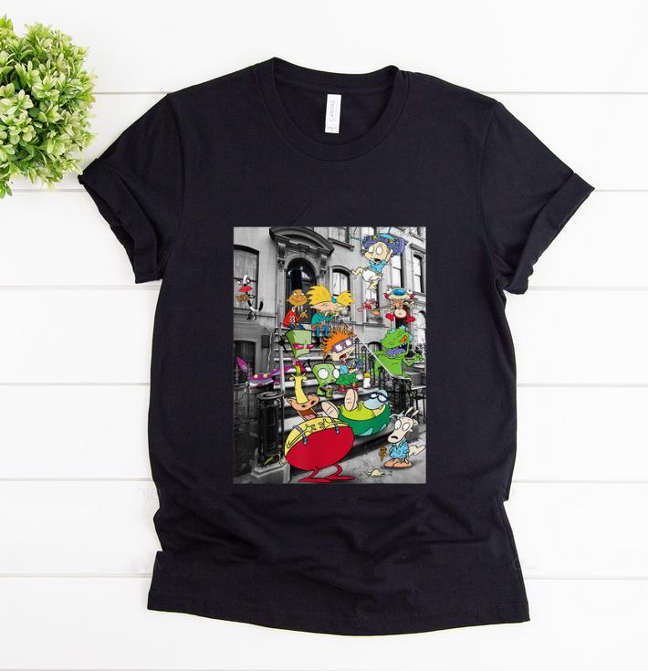 Nice Nickelodeon Classic Nicktoons Hanging On Stoop shirt 1 - Nice Nickelodeon Classic Nicktoons Hanging On Stoop shirt
