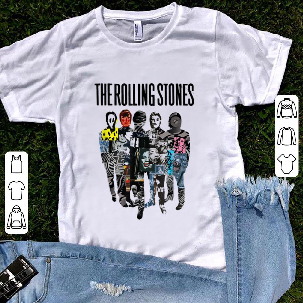 Nice Rolling Stones Official Silhouette Collage shirt 1 - Nice Rolling Stones Official Silhouette Collage shirt