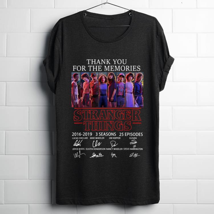 Nice Thank You For The Memories Stranger Things 3 Signature Character shirt 1 - Nice Thank You For The Memories Stranger Things 3 Signature Character shirt