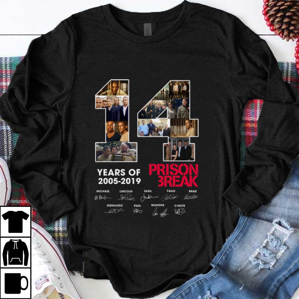 Premium 14 Years Of Prison Break 2005 2019 signature shirt 1 - Premium 14 Years Of Prison Break 2005 2019 signature shirt