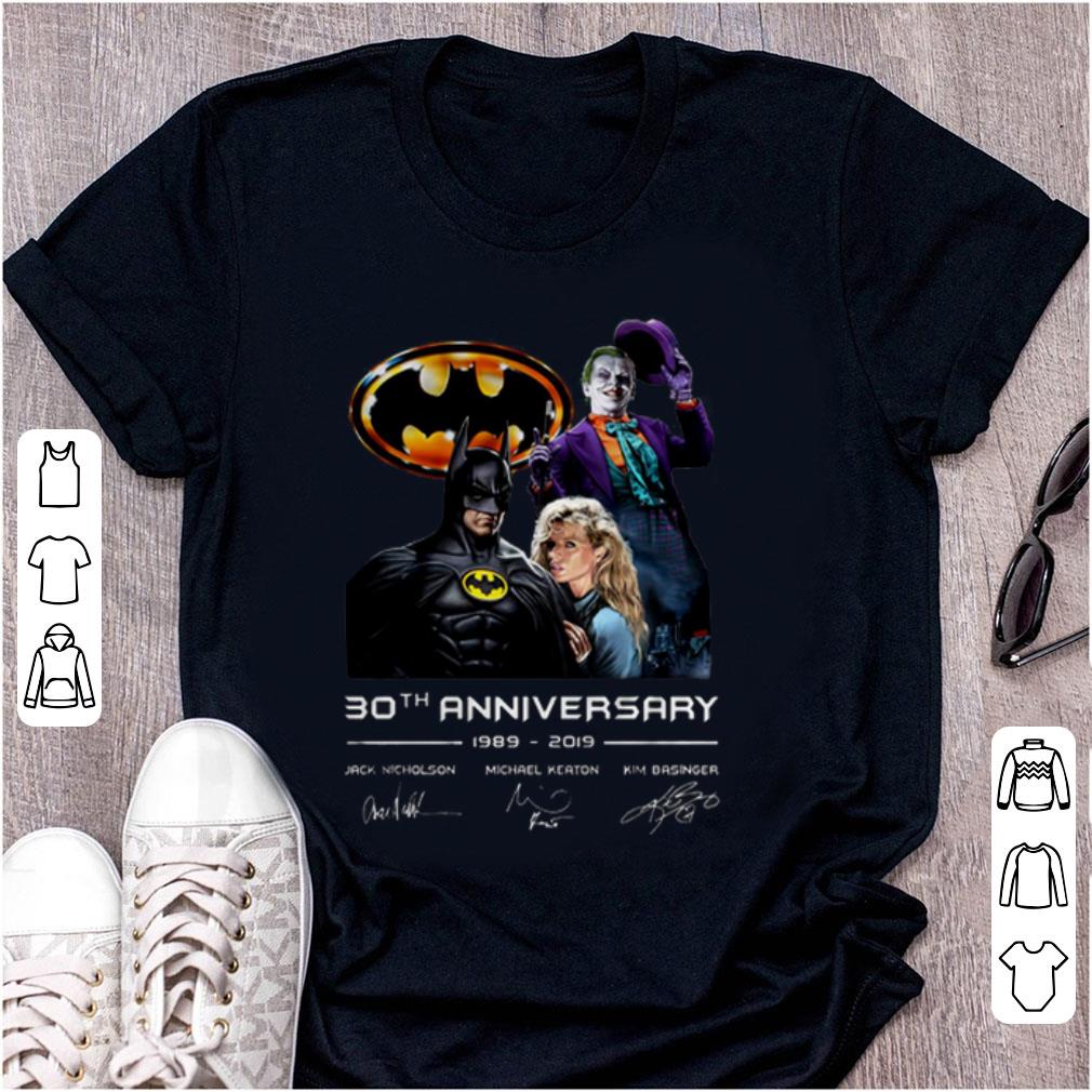 Premium 30th Anniversary 1989 2019 Jack Nicholson Michael Keaton Kim Basinger Signature Version shirt 1 - Premium 30th Anniversary 1989-2019 Jack Nicholson Michael Keaton Kim Basinger Signature Version shirt