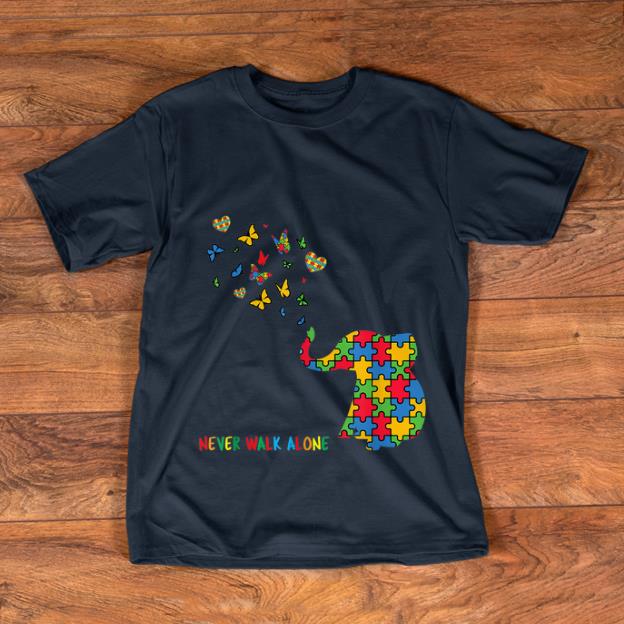 Pretty Autism Awareness Elephant Never Walk Alone shirt 1 - Pretty Autism Awareness Elephant Never Walk Alone shirt