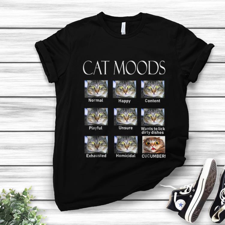 Pretty Cat Moods Cucumber shirt 1 - Pretty Cat Moods Cucumber shirt