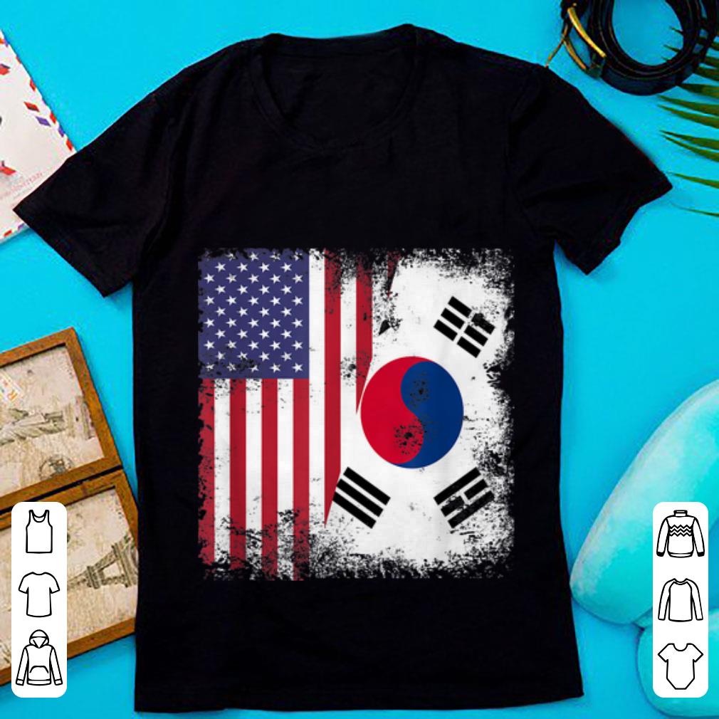 Pretty Half South Korean And American Flag shirt 1 - Pretty Half South Korean And American Flag shirt